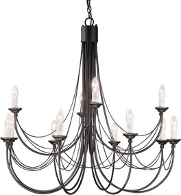 Elstead Lighting CARISBROOKE CB12-BLACK Csillár 12x60W/E14