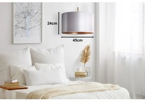 Duolla - Csillár zsinóron CANNES 1xE27/15W/230V á. 45 cm ezüst/réz