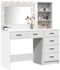 Öltözködőasztal fiókkal Fehér 78.5 x 41 x 135 cm Faanyag