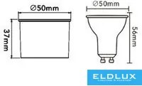 UNIVERSO LED spot helyettesítheti a GU10 7w 540lm 6500k RA90 27° IP20 Fekete D50x56mm