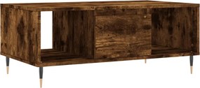 vidaXL füstös tölgy színű fatermék dohányzóasztal 90x50x36,5 cm