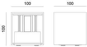 Globo 34168SA - LED kültéri fali lámpatest VERONIKA 2xLED/3W/230V IP54