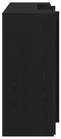 vidaXL recepciós pult fekete tölgyszínű 200x50x103,5 cm szerelt fa