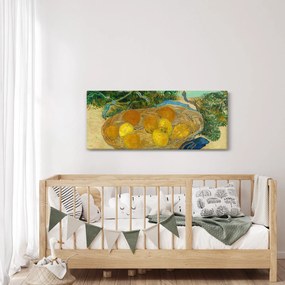 Kép - Vincent van Gogh, Still Life of  Oranges and Lemons with  Blue Gloves, reprodukciók (120x50 cm)