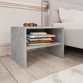 2 db betonszürke szerelt fa éjjeliszekrény 40 x 30 x 30 cm