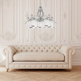 Csillár láncon RETRO II 5xE27/60W/230V ezüst