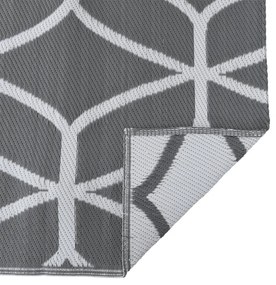 Kültéri Szőnyeg ARAKIL Szürke és fehér 250 x 600 cm PP