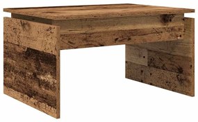 antik fa színű szerelt fa dohányzóasztal 68 x 50 x 38 cm