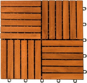 Deuba Fa padlólapok Quatro mozaik - készlet 11 db, 30x30 cm