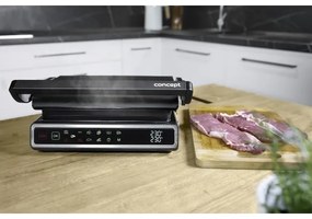 Concept ge3550 - Kontaktgrill 2000W/230V mit Temperatursensor, schwarz