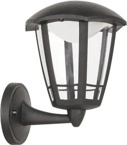 Utolsó darab! kültéri led fali lámpa 8w 500lm 3000k fekete sorrento