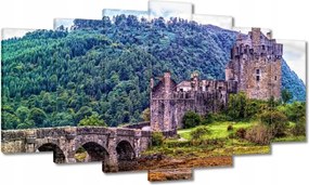 Vászonkép 140x80 Régi vár domb erdő