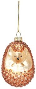 Üveg kézzel készített karácsonyfadísz 8 cm Hedgehog – Sass &amp; Belle