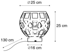 Ipari asztali lámpa antik arany - Bobby