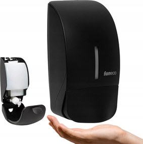 Gél folyékony szappan adagoló 0,9 l Calma Faneco fekete csepegésmentes kulcs