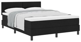 Box Spring Ágy Matraccal Fekete 140x200 cm Szövet
