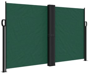 sötétzöld behúzható oldalsó napellenző 140 x 1000 cm