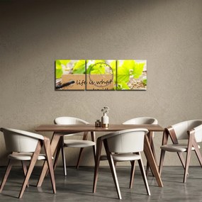 Kép - Idézet (órával) (90x30 cm)