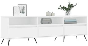 fehér szerelt fa TV-szekrény 150 x 30 x 44,5 cm