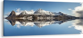 A hegyek képe és a tükröződés (120x50 cm)