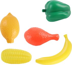 Játék bolti pénztárgép tele bevásárlókocsival, 32 db-os