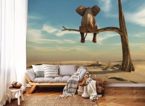 Fotótapéta - Elefánt a fán (152,5x104 cm)