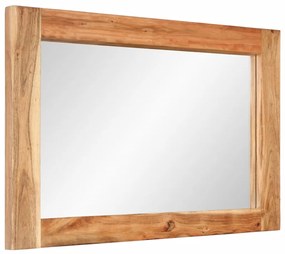 tömör akácfa és üveg tükör 70 x 50 cm