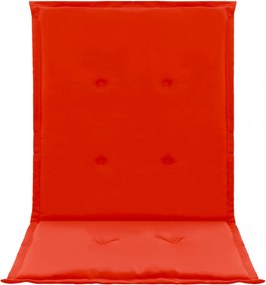 4 db piros oxford szövet háttámlás székpárna 100x50x3 cm