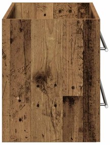 antik fa szerelt fa mosdószekrény 100x38,5x48 cm