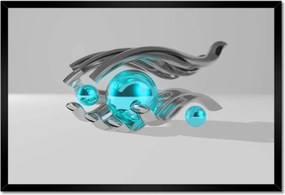 Poszterek keretben 60x40 Kék golyók