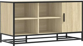 vidaXL cipőpad Sonoma tölgy 100x40x53,5 cm Gépi fa és fém