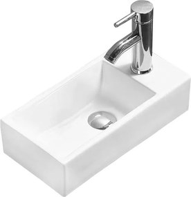 Mexen Inez balra néző, pultra ültethető mosdókagyló, 40 x 20 cm, fehér - 21484000L