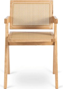Krzesło MADERA Dąb/Beż Ażurowe