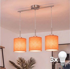 BRILAGI - LED csillár kábelen NUBILA 3xE27/60W/230V narancssárga