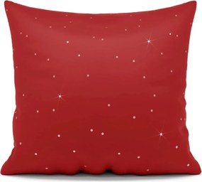Dekoratív párnahuzat Crystal 45x45 piros, kristályokkal