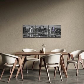 Kép - A nagyváros a lila toronnyal (órával) (90x30 cm)