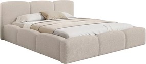 Marios kárpitozott ágy 180x200 cm tárolóval - bézs buklé Quelle 03