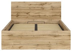 Franciaágy 140 cm Tetrix 8 (wotan tölgy) (ágyráccsal) (tárolóhellyel). 1098490