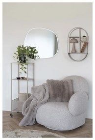 Világosszürke buklé fotel Messina – House Nordic