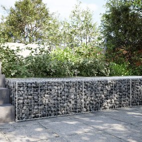 horganyzott vas gabion kosár fedéllel 200 x 100 x 50 cm