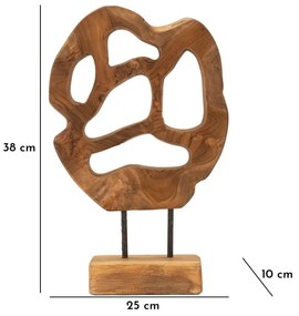 Lubang szobor teak 25x10x38cm