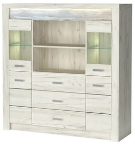 Vitrin Indie 22 (LED világítással) (fehér craft) . 1057816