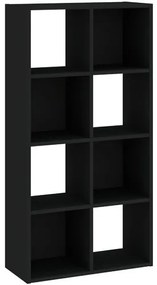 Könyvespolc 8 Rekeszes Fekete Színben CATCHY 61 cm