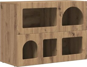 vidaXL Széf Artisan tölgy 80,5 x 35 x 59 cm Faanyag