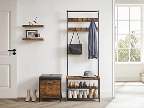 Előszobafal TAYLOR cipős szekrénnyel 180x64 cm, rusztikus barna