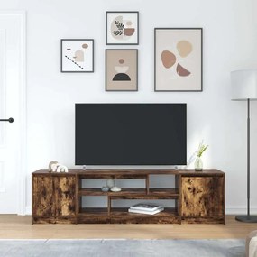 füstös tölgy színű szerelt fa TV-szekrény 188,5x41x50 cm