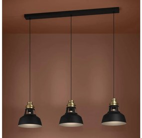 Eglo 390231 - Csillár zsinóron ESPINARDO 3xE27/40W/230V fekete/arany