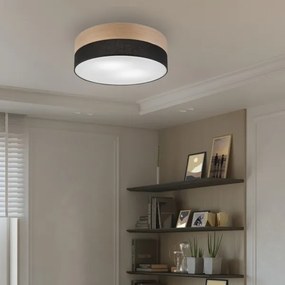 Mennyezeti lámpa SIRJA WOOD 2xE27/15W/230V átm. 45 cm fekete/tölgy
