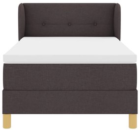 Boxspring Ágy Mattal - Sötétbarna - 100x200 cm - Szövet