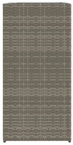 Szürke polyrattan kerti ültetőláda 40x40x80 cm